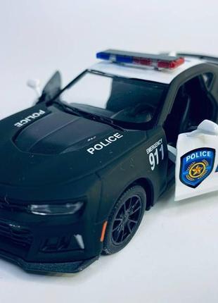 Поліцейська машина металева chevrolet camaro zl1 2017 kinsmart