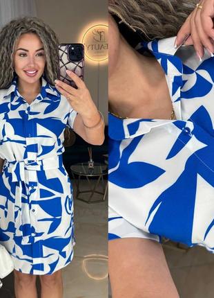 Платье женское короткое мини легкое с поясом повседневная нарядная, праздничная черная розовая синяя, на лето плата батал8 фото
