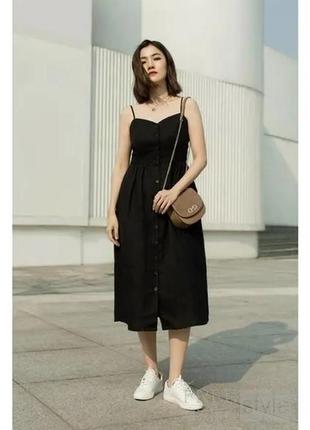 Новое натуральное платье, сарафан миди h&m, лен + хлопок