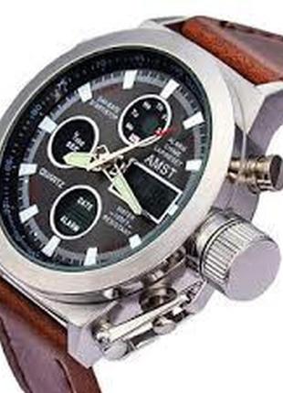 Армійські наручний годинник amst: am 3003 silver4 фото