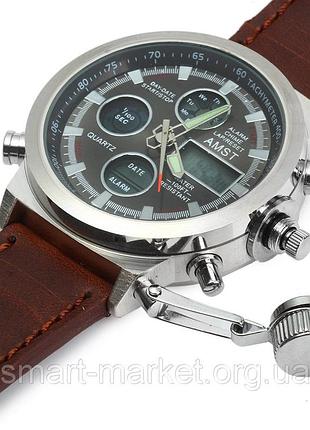 Армійські наручний годинник amst: am 3003 silver2 фото