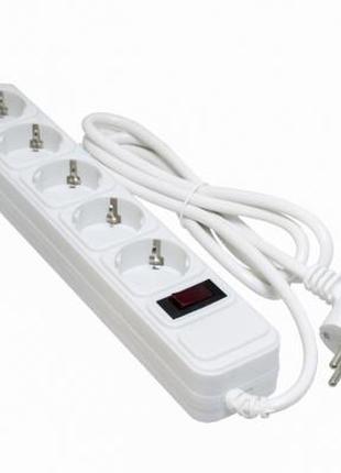 Сетевой фильтр питания patron 1.8m (sp-1052w), 5 розеток white (ext-pn ...
