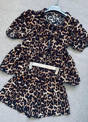 Костюм в самом желанном принте 🐆 в стиле zara.
