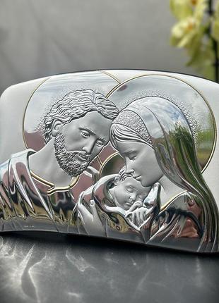 Срібна ікона свята родина (15 x 10 см) valentі ae0209/2