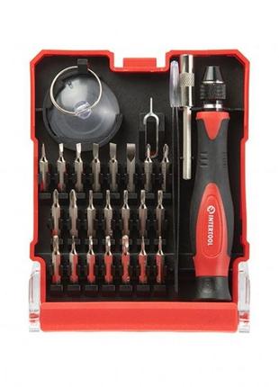 Отвертка прецизионная с комплектом насадок 29 ед, cr-v intertool vt-3336