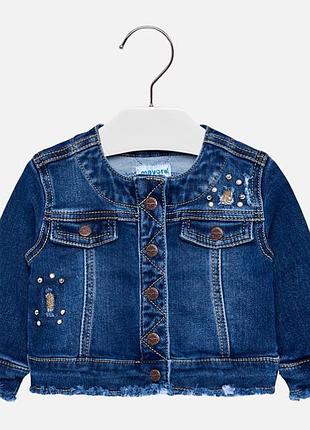 Синя джинсова куртка для дівчинки mayoral 68,92 см