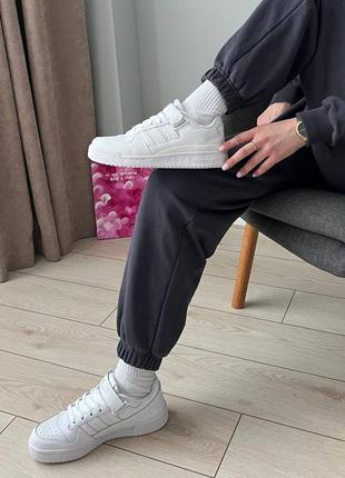 Жіночі шкіряні кросівки adidas imperio forum 84 low white адідас форум білі5 фото