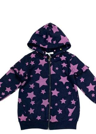 Теплий, синій кардиган для дівчинки gaialuna 130 см