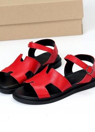 Босоножки "rose", красный, натуральная кожа