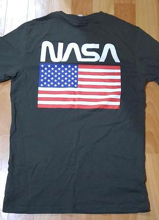 Футболка "nasa" - флаг сша by h&m, xs