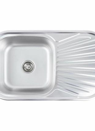 Кухонна мийка з нержавіючої сталі закруглена platinum декор 7848 (0,8/180 мм)