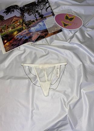 Стрінгі ланцюжки цепочки cotton hill (турция) біло-молочні