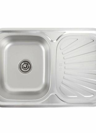 Кухонна мийка з нержавіючої сталі platinum декор 7549 (0,8/180 мм)