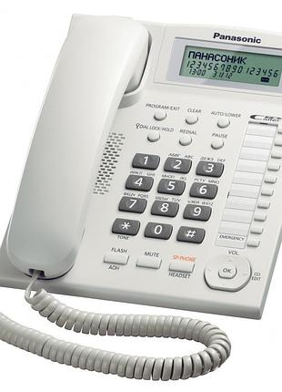 Телефон panasonic kx-ts2388uaw дротовий 1.5м білий