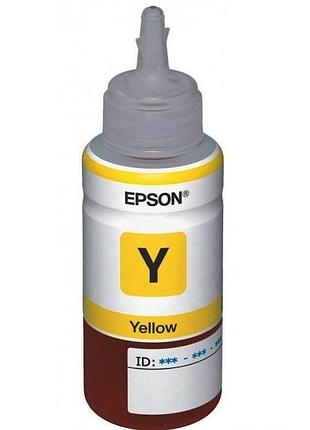 Чернила для струйного принтера epson l100 yellow ink bottle c13t66444a 70мл