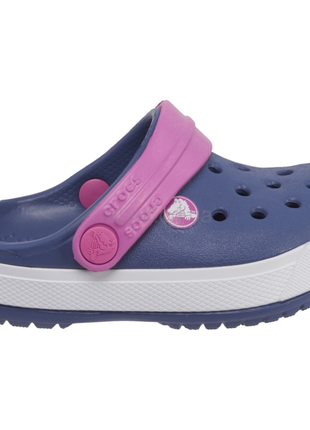 Крокс сабо крокбэнд ii синие детские crocs crocband ii clogs bijou blue/wild orchid8 фото