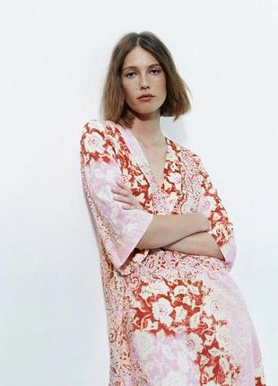 Zara сукня туніка лляна