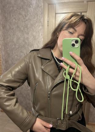 Куртка кожзам stradivarius, l