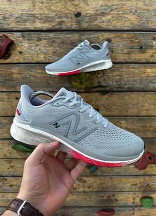 Літні кросівки сітка в стилі new balance fresh foam 860 преміум якість в'єтнам світло-сірі