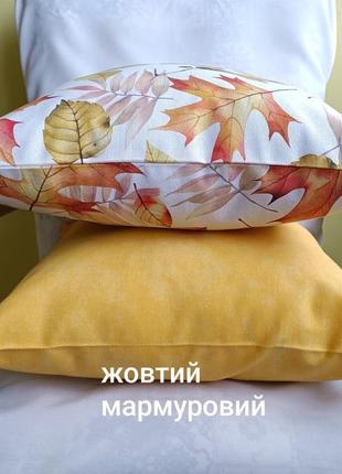 Набор декоративных наволочек 40*40 с листьями для декора интерьера2 фото