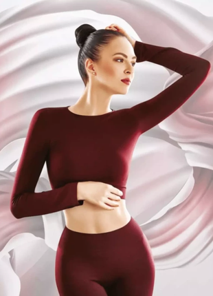 Спортивний топ з довгим рукавом crop top