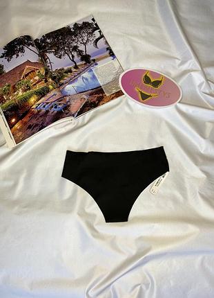 Труси безшовні амеріканки (бразілійки) чорні cotton hill (турция)