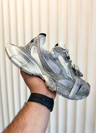 Крутейшие женские кроссовки в стиле balenciaga 3xl dirty white silver premium серо-белые