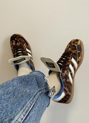 Кроссовки adidas samba x wales bonner leopard brown