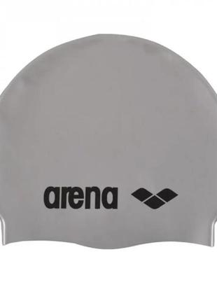 Шапка для плавания arena classic silicone серебристый дет osfm ‎34683338877001 фото