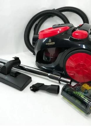 Циклонний контейнерний пилосос з турбощіткою vacuum cleaner crownberg cb 659 3500w, пилососи для дому без мішка2 фото