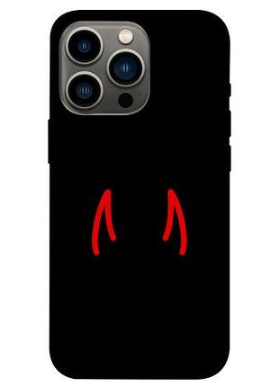 Чохол з принтом на iphone 13 про red horns / чохол з принтом на iphone 13 pro