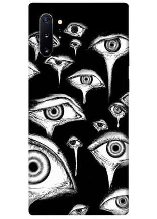 Чехол с принтом на самсунг галакси ноут 10 плюс поле глаз / чехол с принтом на samsung galaxy note 10 plus