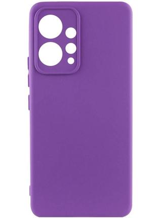 Матовий силіконовий чохол на xiaomi redmi 12 фіолетовий / матовий силіконовий чохол на сяомі редмі 12