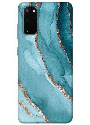 Чехол с принтом на самсунг галакси с20 морская краска / чехол с принтом на samsung galaxy s20