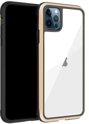 Протиударний алюмінієвий чохол на iphone 13 pro max / айфон 13 макс золотий