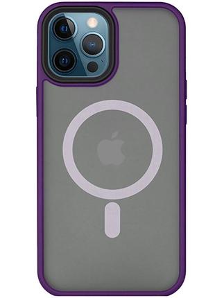 Протиударний матовий чохол на iphone 14 pro max темно фіолетовий / протиударний матовий чохол на айфон 14 про макс