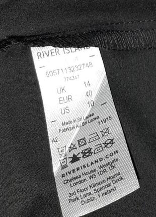 🎁1+1=3 стильная черная приталенная блуза рубашка river island, размер 48 - 505 фото