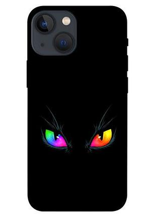 Чехол с принтом на айфон 13 мини кошачий взгляд / чехол с принтом на iphone 13 mini