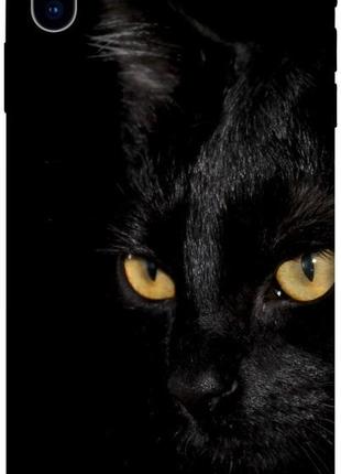 Чохол із принтом на айфон ікс чорний кіт / чохол із принтом на iphone x