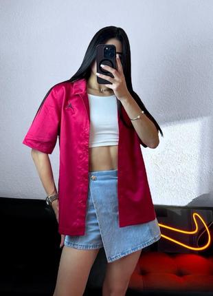 Сорочка air jordan heritage pink рожева атласна шовк