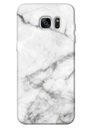 Чехол с принтом на самсунг галакси с7 эдж белый мрамор 3 / чехол с принтом на samsung galaxy s7 edge