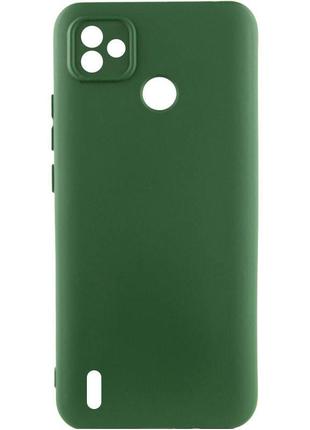 Матовый силиконовый чехол на tecno pop 5 зеленый / чехол на техно поп 5
