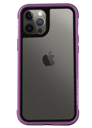 Алюмінієвий протиударний чохол на iphone 13 pro бузковий алюмінієвий протиударний чохол на айфон 13 про