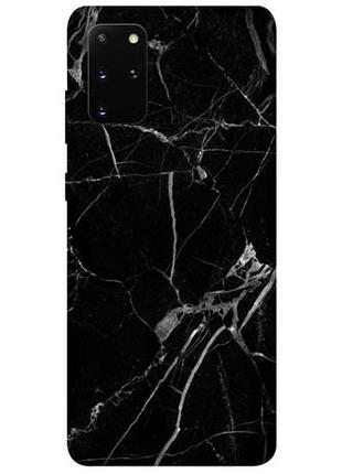 Чохол із принтом на samsung галаксі с20 плюс чорний мармур / чохол із принтом на samsung galaxy s20 plus