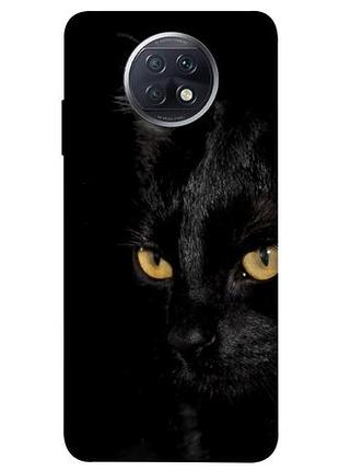 Чохол із принтом на 0 чорний кіт / чохол із принтом на xiaomi redmi note 9 5g / xiaomi redmi note 9t / ксіомі редмі ноте 9 5джи /