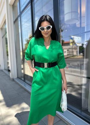 Платье из льна