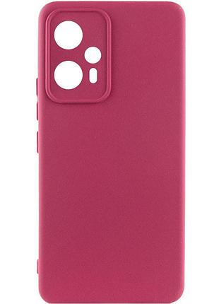 Матовий силіконовий чохол на xiaomi redmi note 12t pro бордовий / матовий силіконовий чохол на сяомі редмі нот 12т
