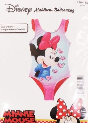 Гламурний суцільний купальник із міні маус minnie mouse disney.
