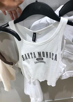 Топ топик кроп-топ h&m майка 100% хлопок