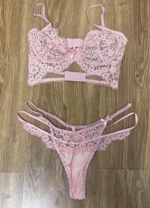 Комплект белья коллаборации for love & lemons and victoria’s secret xs